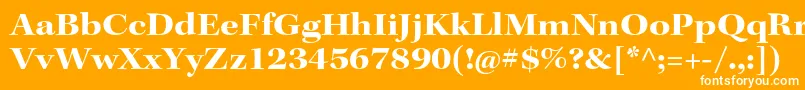 Шрифт KeplerstdBoldextsubh – белые шрифты на оранжевом фоне