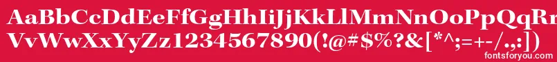 Шрифт KeplerstdBoldextsubh – белые шрифты на красном фоне