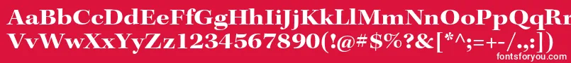 KeplerstdBoldextsubh Font – White Fonts on Red Background