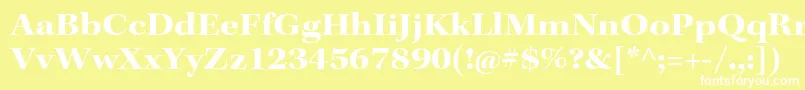 フォントKeplerstdBoldextsubh – 黄色い背景に白い文字
