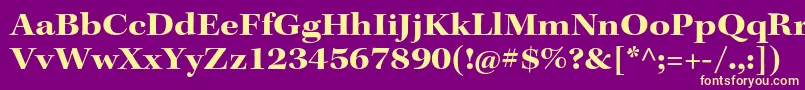 フォントKeplerstdBoldextsubh – 紫の背景に黄色のフォント