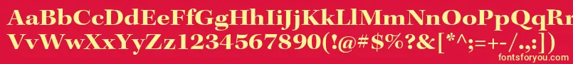 KeplerstdBoldextsubh Font – Yellow Fonts on Red Background