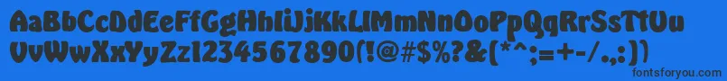 Bulka Font – Black Fonts on Blue Background