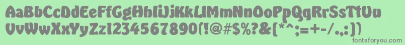 Bulka Font – Gray Fonts on Green Background