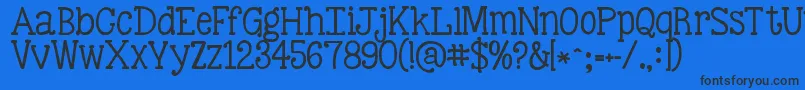 Kgbestillandknow Font – Black Fonts on Blue Background