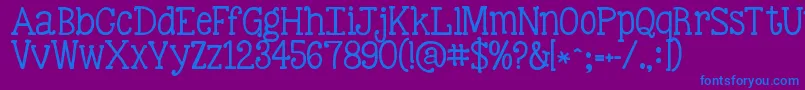 Kgbestillandknow Font – Blue Fonts on Purple Background