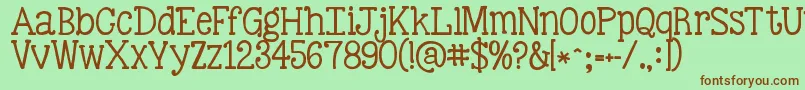 Kgbestillandknow Font – Brown Fonts on Green Background