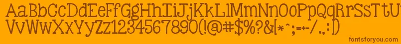 Kgbestillandknow Font – Brown Fonts on Orange Background