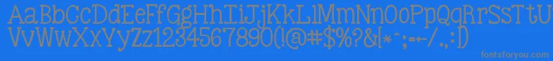 Kgbestillandknow-Schriftart – Graue Schriften auf blauem Hintergrund