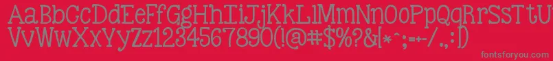 Kgbestillandknow Font – Gray Fonts on Red Background