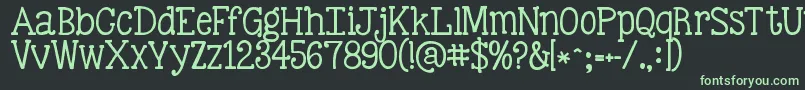 Kgbestillandknow-fontti – vihreät fontit mustalla taustalla