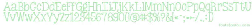 Kgbestillandknow-Schriftart – Grüne Schriften auf weißem Hintergrund