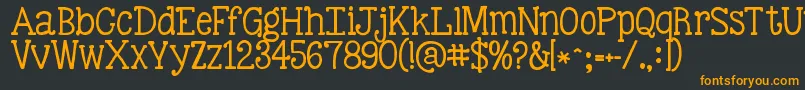 Kgbestillandknow Font – Orange Fonts on Black Background