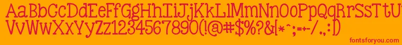 Шрифт Kgbestillandknow – красные шрифты на оранжевом фоне