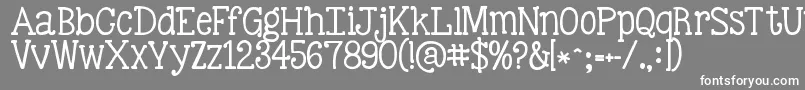 Kgbestillandknow Font – White Fonts on Gray Background