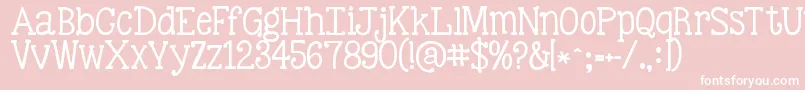 Kgbestillandknow Font – White Fonts on Pink Background