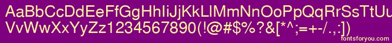 Nimbussanlcy Font – Yellow Fonts on Purple Background