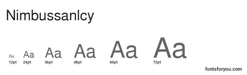 Размеры шрифта Nimbussanlcy