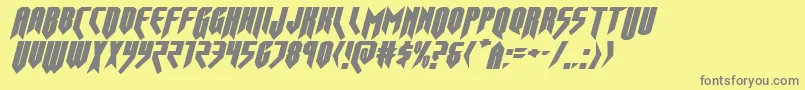 Opusmagnusexpandital Font – Gray Fonts on Yellow Background