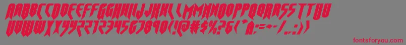 Opusmagnusexpandital Font – Red Fonts on Gray Background