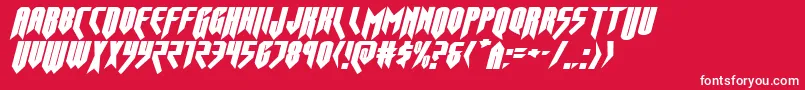 Opusmagnusexpandital Font – White Fonts on Red Background
