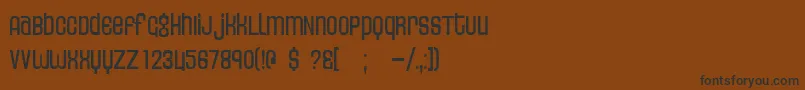Thindime-fontti – mustat fontit ruskealla taustalla