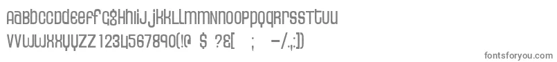 フォントThindime – 白い背景に灰色の文字