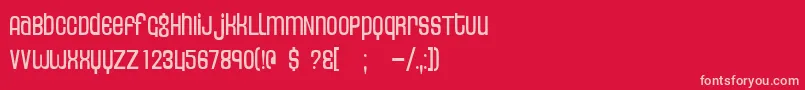 Thindime Font – Pink Fonts on Red Background
