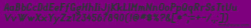 SemisweetBoldItalic Font – Black Fonts on Purple Background