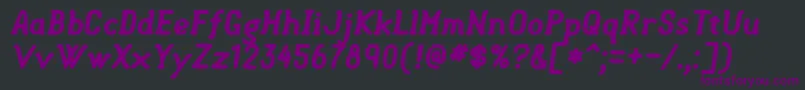 Шрифт SemisweetBoldItalic – фиолетовые шрифты на чёрном фоне