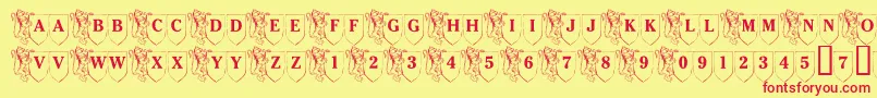 LmsFamilyShield Font – Red Fonts on Yellow Background