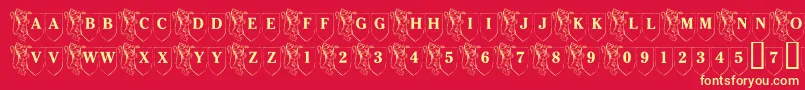 LmsFamilyShield Font – Yellow Fonts on Red Background