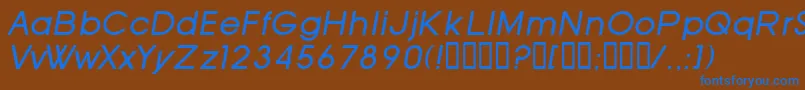 SfOldRepublicItalic Font – Blue Fonts on Brown Background
