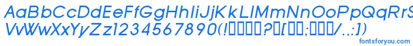 SfOldRepublicItalic-Schriftart – Blaue Schriften auf weißem Hintergrund