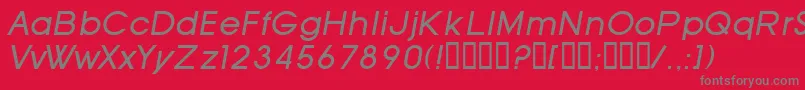 フォントSfOldRepublicItalic – 赤い背景に灰色の文字