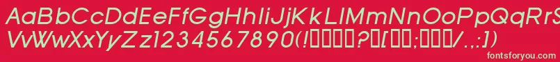 SfOldRepublicItalic Font – Green Fonts on Red Background