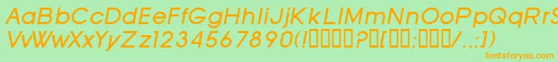 SfOldRepublicItalic Font – Orange Fonts on Green Background