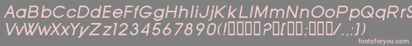 SfOldRepublicItalic-fontti – vaaleanpunaiset fontit harmaalla taustalla