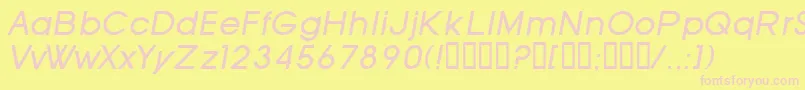 SfOldRepublicItalic Font – Pink Fonts on Yellow Background