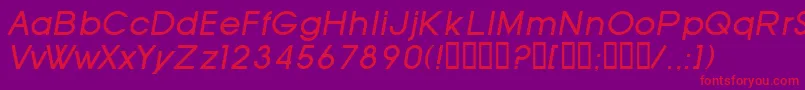 SfOldRepublicItalic Font – Red Fonts on Purple Background