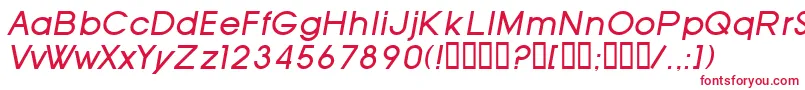 フォントSfOldRepublicItalic – 赤い文字