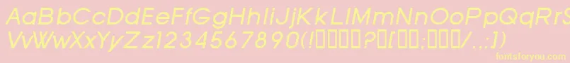 SfOldRepublicItalic Font – Yellow Fonts on Pink Background