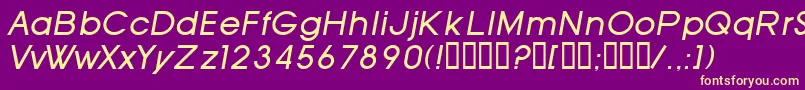 SfOldRepublicItalic Font – Yellow Fonts on Purple Background