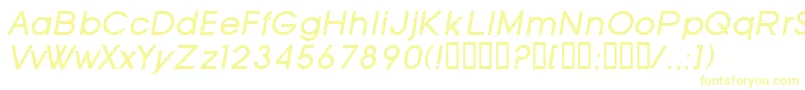 Шрифт SfOldRepublicItalic – жёлтые шрифты на белом фоне