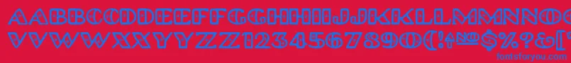 Platinumhubcapspolished Font – Blue Fonts on Red Background