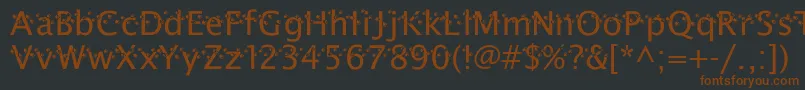 ThatDarnCat-fontti – ruskeat fontit mustalla taustalla