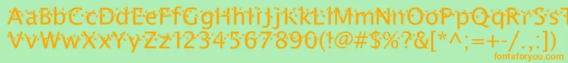 ThatDarnCat Font – Orange Fonts on Green Background