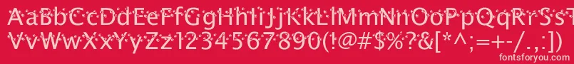 ThatDarnCat Font – Pink Fonts on Red Background