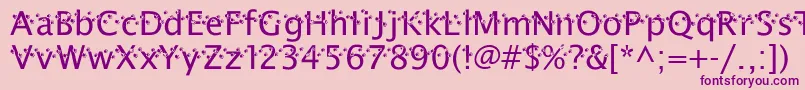 fuente ThatDarnCat – Fuentes Moradas Sobre Fondo Rosa