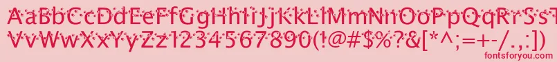 Шрифт ThatDarnCat – красные шрифты на розовом фоне
